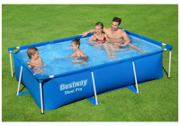 Bestway Steel Pro Frame Pool eckig ohne Pumpe 259 x 170 x 61 cm