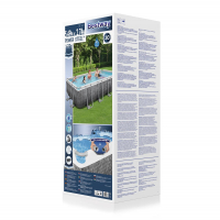 Bestway Power Steel Frame Pool Komplett-Set mit Filterpumpe 549 x 274 x 122 cm