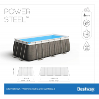 Bestway Power Steel Frame Pool Komplett-Set mit Filterpumpe 549 x 274 x 122 cm