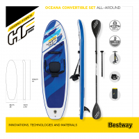 Bestway Hydro-Force SUP Allround Board-Set Oceana mit Kajak-Sitz und Paddel