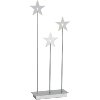 STAR Trading LED-Sternen-Standleuchte Karla Trio silber 3 BS