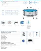 Bestway Steel Pro MAX Frame Pool  Komplett-Set mit Filterpumpe Durchmesser 396 x 122 cm