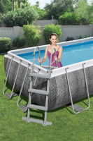 Bestway Power Steel Frame Pool Set mit Filterpumpe 404 x 201 x 100 cm