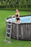 Bestway Power Steel Frame Pool Komplett-Set mit Filterpumpe 610 x 366 x 122 cm