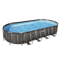 Bestway Power Steel Frame Pool Komplett-Set mit Filterpumpe 732 x 366 x 122 cm