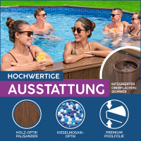 Bestway Hydrium Stahlwandpool Komplett-Set mit Sandfilteranlage Durchmesser 490 x 130 cm