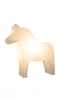 8 seasons - Motivleuchte Shining Dala Horse 43 cm weiß LED