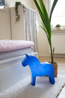 8 seasons - Motivleuchte Shining Dala Horse 43 cm blau (veredelt) LED